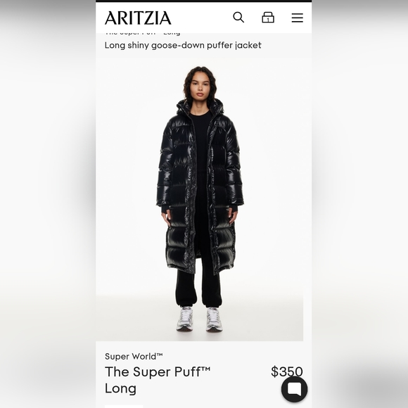 Aritzia Jackets & Blazers - Aritzia Super World The Super Puff Long Jacket Coat Parka Black Large